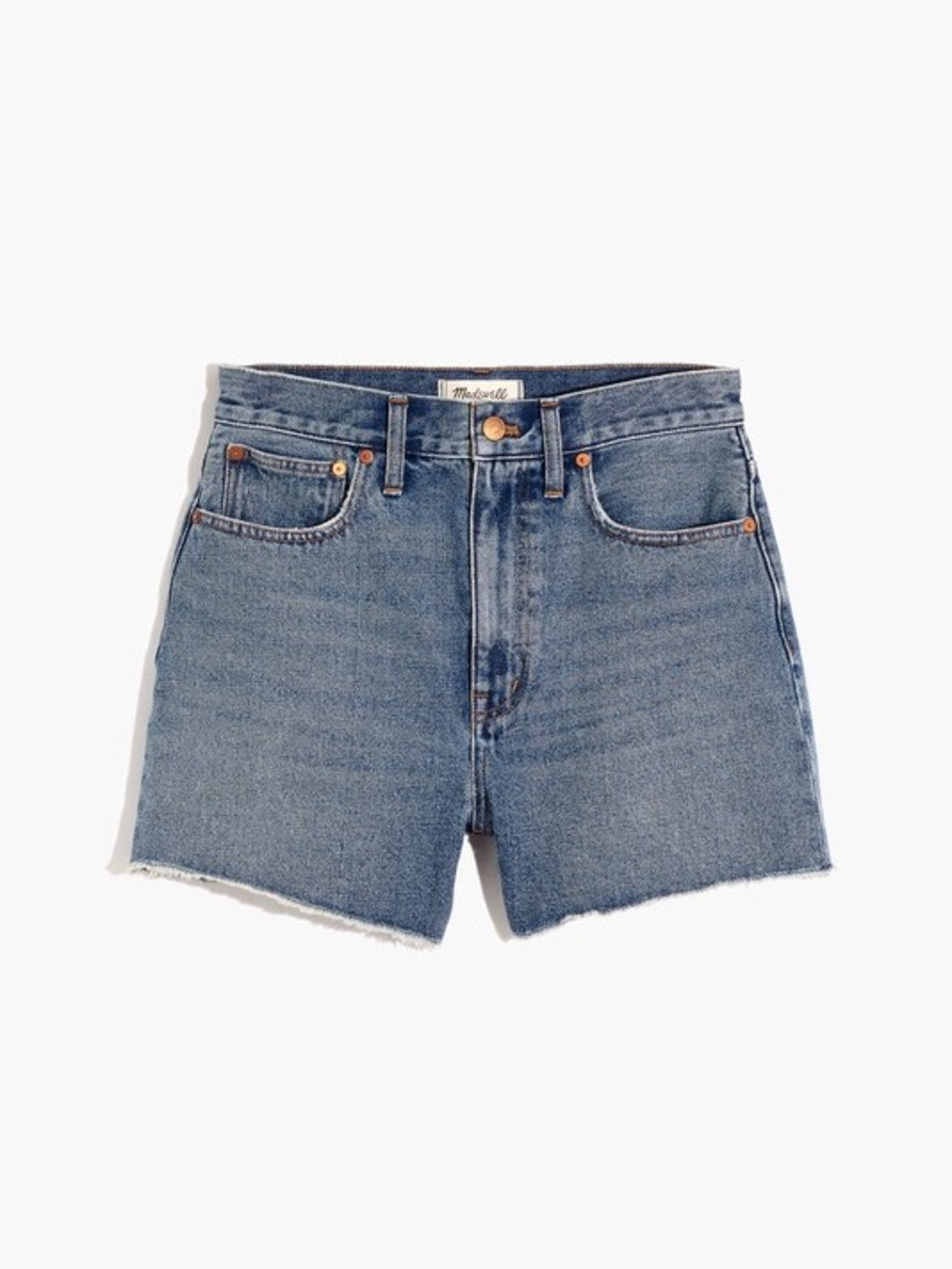 Madewell High-Rise Denim Momjeans Cutoff Shorts Blue Retro Size 28